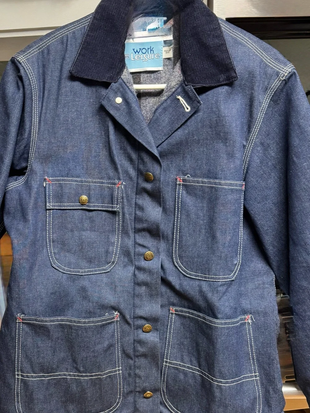 Vintage Sears Navy Denim Chore Jacket